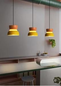 Round Orange and Yello Metal Indoor New Design Modern Pendant Lighting Lamp
