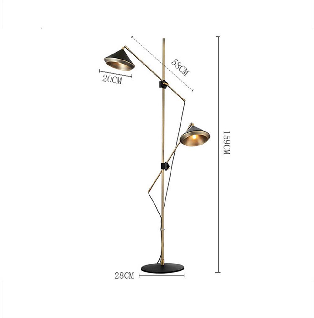 Art Decor Bedroom Floor Lamp Industrial Retro Metal Iron Loft Floor Light