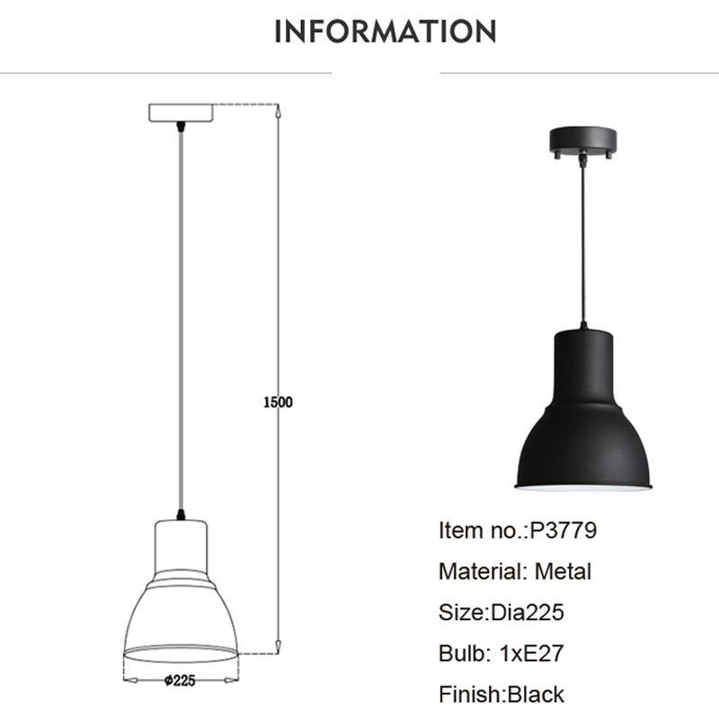 Modern Macaron Wrought Iron Lamp Dining LED Pendant Lamp