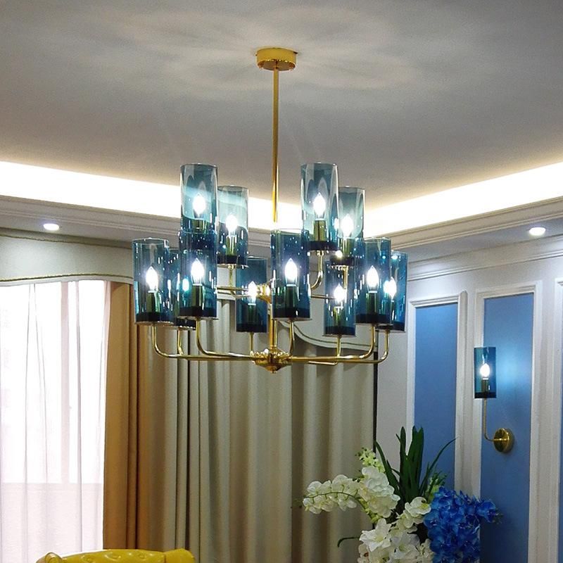 Crystal Pendant Lights for Indoor Home Lighting Gold Color Chandelierr (WH-AP-104)