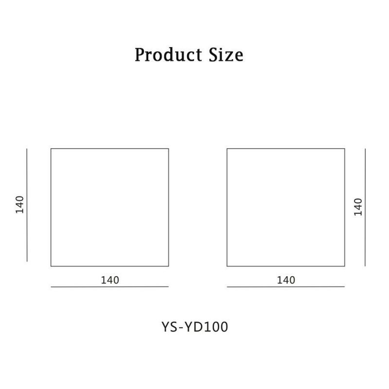 Fashion Square Wall Light for Public Places