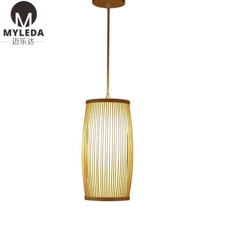 Japanese Style Bamboo Wooden LED Pendant Lighting for Restaurant Decoration