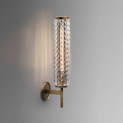 LED All Copper Wall Lamp Living Room Lamp Light Luxury Simple Aisle Bedroom Bedside Lamp