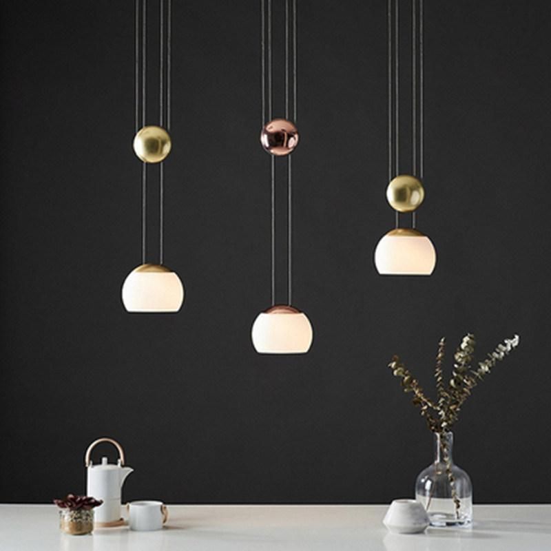 Post Modern Mini Designer Ball Pendant Light Design Study Simple Rose Gold Lamp Restaurant Pendant Lamp (WH-AP-161)