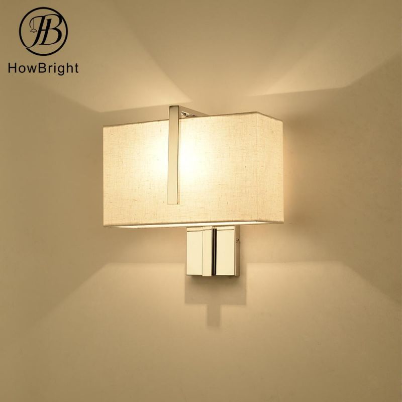 How Bright Modern Hotel Decorative Wall Light Chrome E27 Bedside Wall Lamp for Home Living Room & Hotel