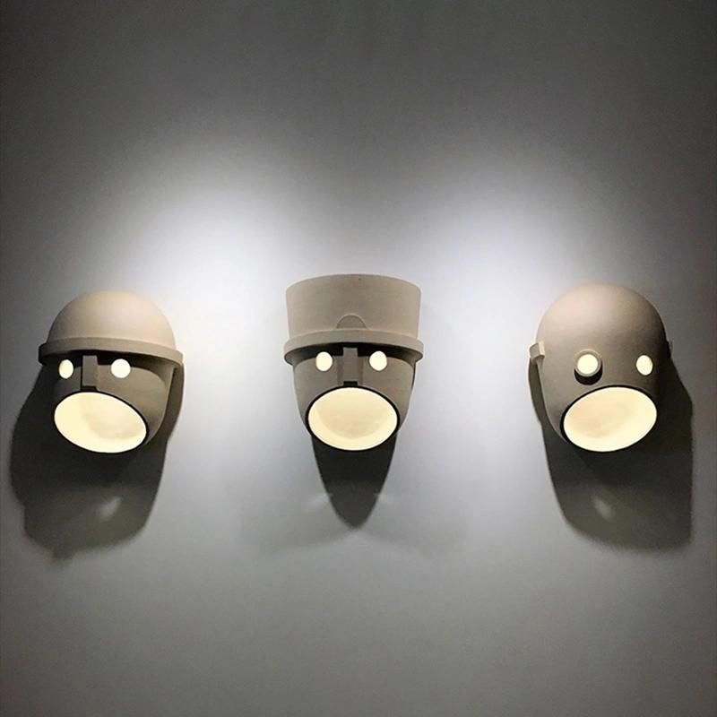 Modern Simple Art Wall Lamp Nordic Creative Mask Dining Room Hallway LED Light