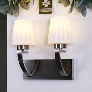Modern Indoor Hotel Decorative Wall Lamp with Opal Glass Shade