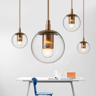 Nordic Gold Magic Beans Pendant Lamps Klaes Minimalist Bowl Shaped Classy Glass Pendant Light (WH-AP-319)