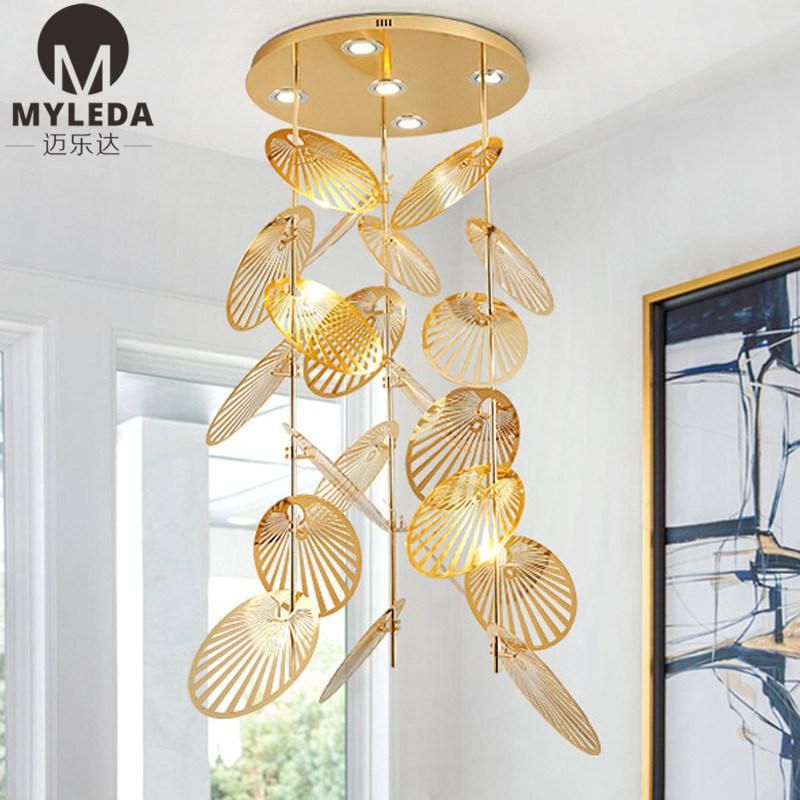 Hotel Hall Club House Villa Stair Large LED Chandelier Pendant Light