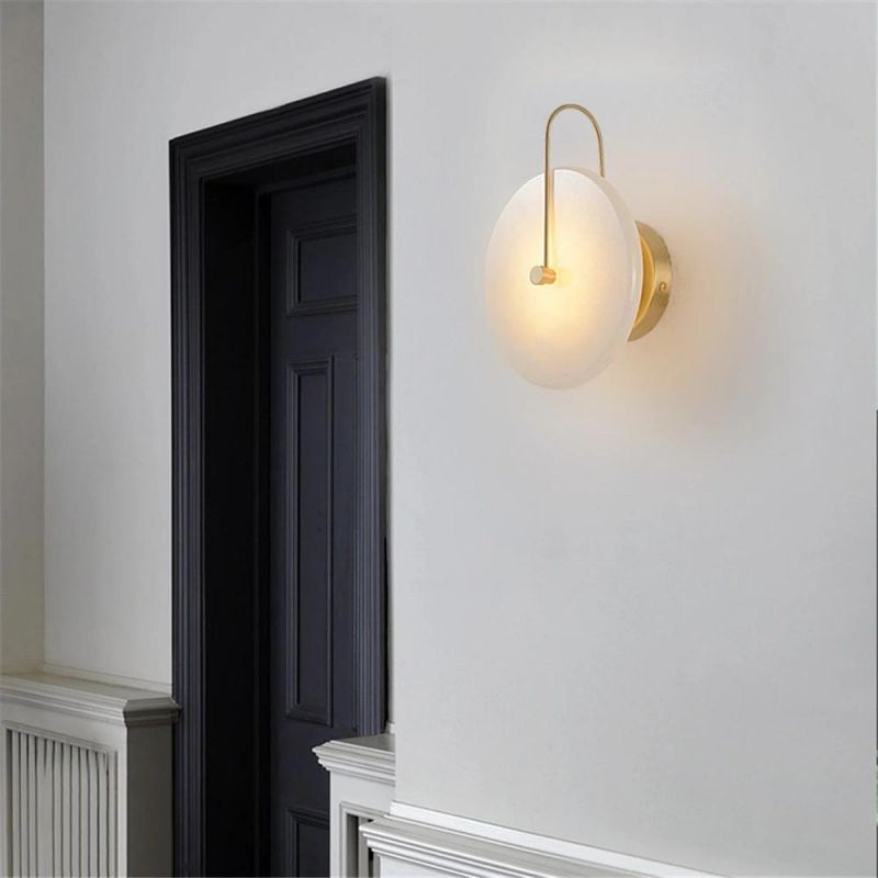 Modern Simple Copper LED Wall Lamps Bedroom Bedside Lamp Hallway Living Room Home Decor Wall Lights Corridor LED Light Fixtures