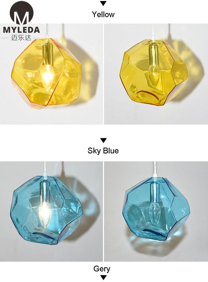 Indoor Bedroom Dining Room Modern Decoration Glass Stone Pendant Lamp
