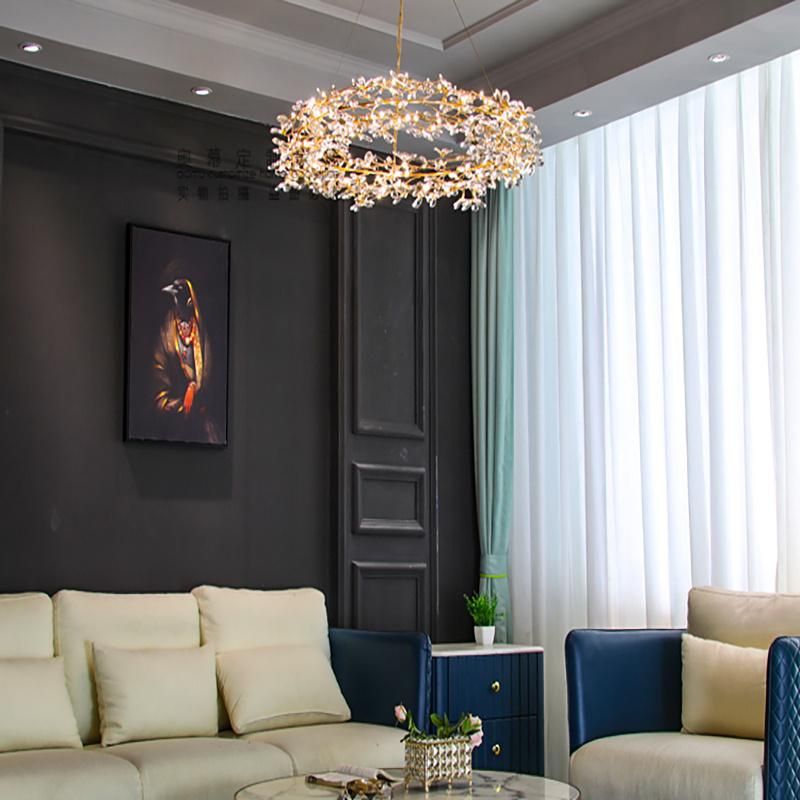 Pendant Lamp Decorative Lighting Village Branch Crystal Living Room Lamp
