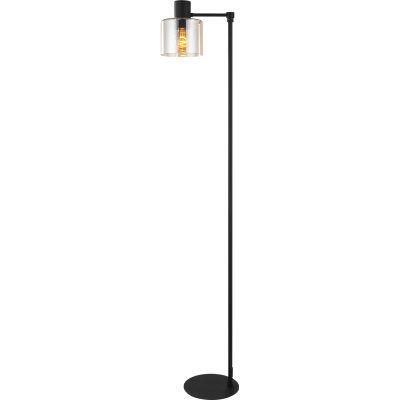 Nordic Floor Stand Lamp with Dimmer Creative LED Light Luxury Living Room Study Room Simple Modern Decorative Amber Glass Floor Light