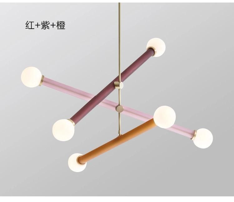 Nordic Tube Chandelier G4 Modern Creative LED Dining Room Simple Light Bedroom Restaurant Designer Chandelier (WH-AP-149)