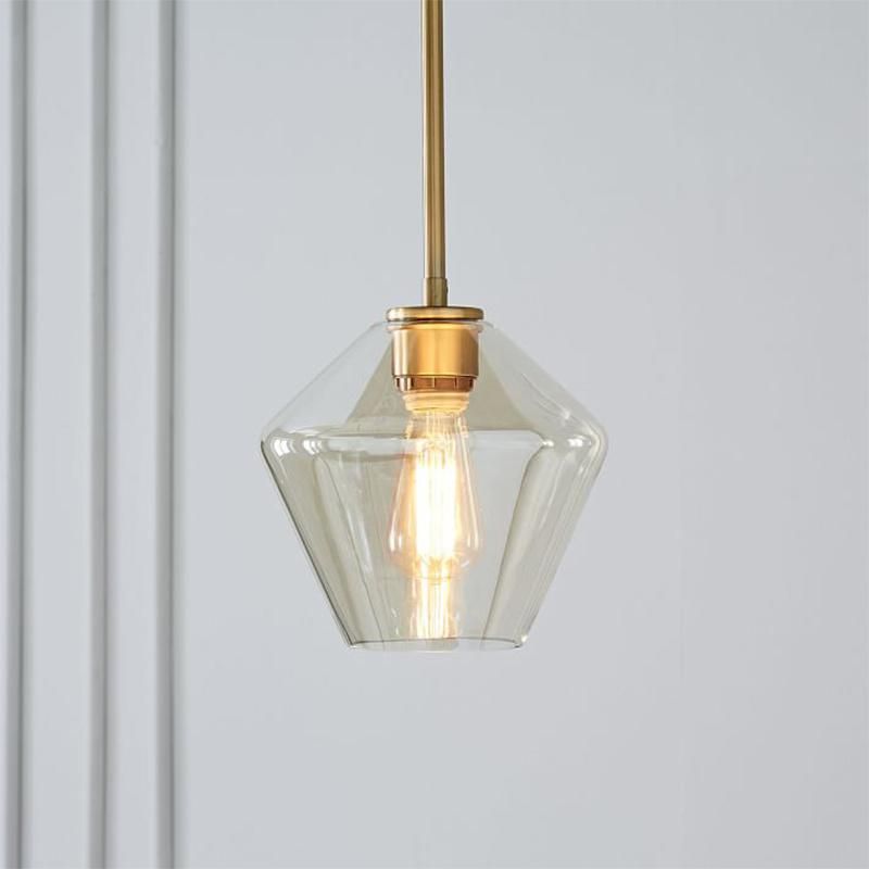 Post Modern Linear Pendant Light Diamond Shape Konstanz Elegant Clear Glass Pendant Lamp (WH-AP-302)