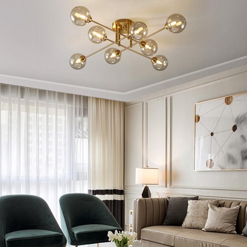 Luxury Living Room Ceiling Light Glass Simple Modern Dining Room Light Creative Bedroom Lamp