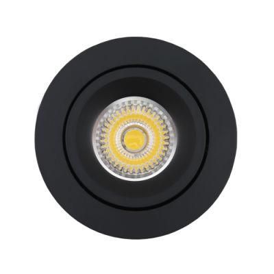 Black Tilt Downlight Fitting Fixture Ceiling Lamp LED Holder for MR16 GU10 (LT2204B)