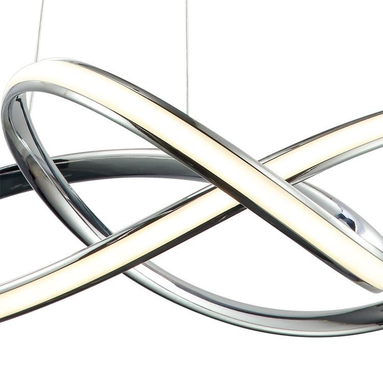 Modern Living Dining Room LED Irregular Aluminum Acrylic Pendant Lamp
