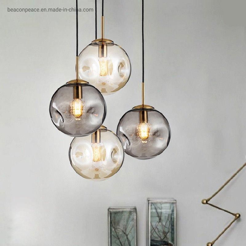 Smoked Glass Globe Decorative Modern Pendant Light