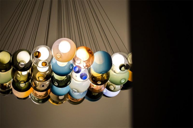 2022 Nordic Style Glass Lamp Designer Lights for Ceiling Adjustable Shape Chandelier