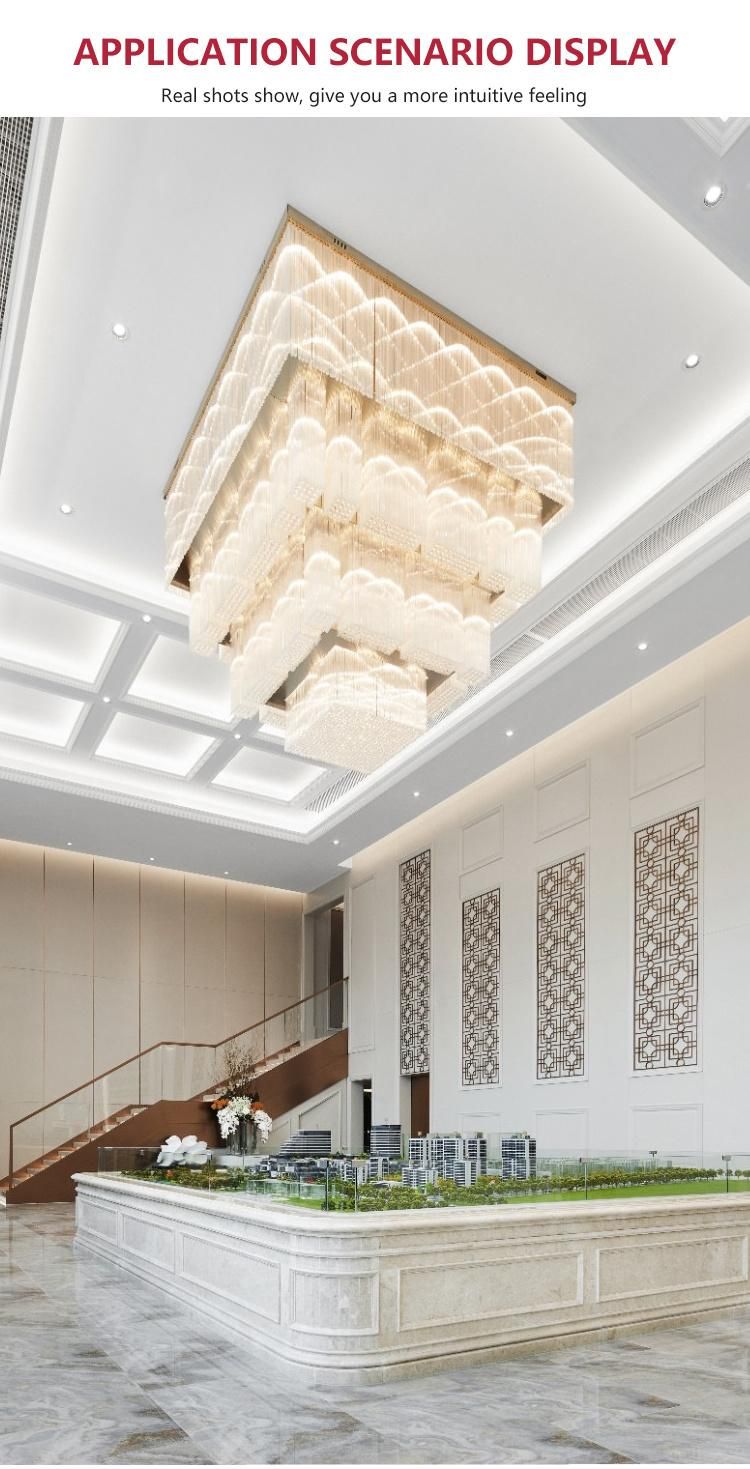 Competitive Price Hotel Lobby Dining Hall Custom Project Luxury Crystal LED Chandelier
