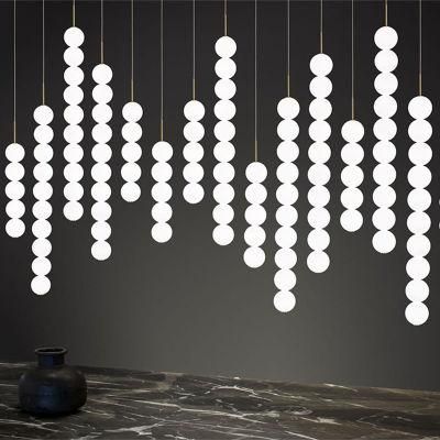 2022 Glass Ball Chandelier Hanging Chandelier with Glass Balls Nordic Design Lamp