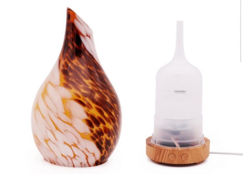 Perfectaire Humidifier Glass Ultrasound Aroma Diffuser with 7 Color Changing