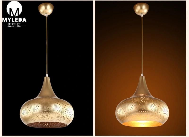 Vintage American Wrought Iron Mesh Chandelier Pendant Lighting