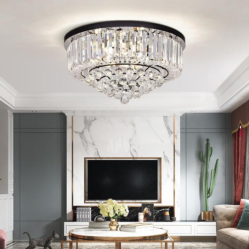 Modern LED Ceiling Lights Fixtures K9 Crystal Lamp for Living Room Ceiling LED Lamp (WH-CA-74)