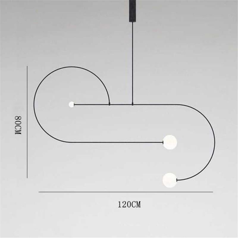 Modern Iron Geometric LED Pendant Lights Bedroom Living Room Home Decor Hanging Lights Nordic Simple Iron Line LED Hanglamp