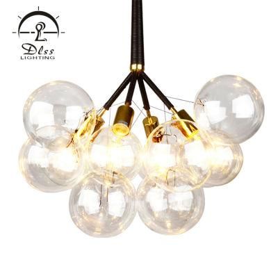 Modern Glass Ball Chandelier for Living Room