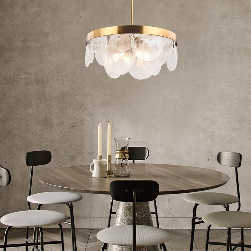 Vintage Style Round Crystal Chandelier Living Room Lamp Pendant Lamp