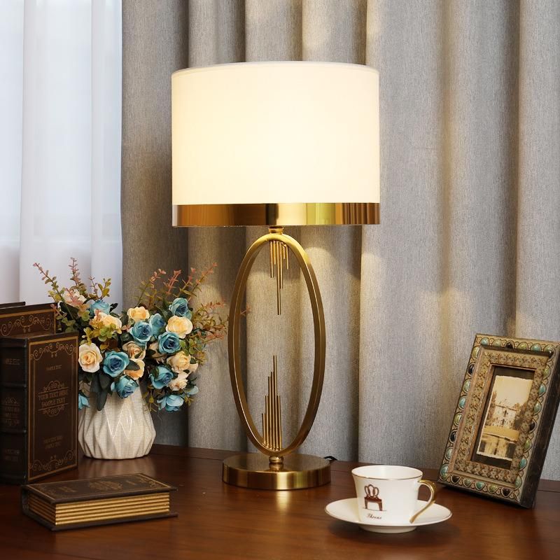 Modern Villa Classic Luxury Home Indoor Bedsides Fabric Table Lamp