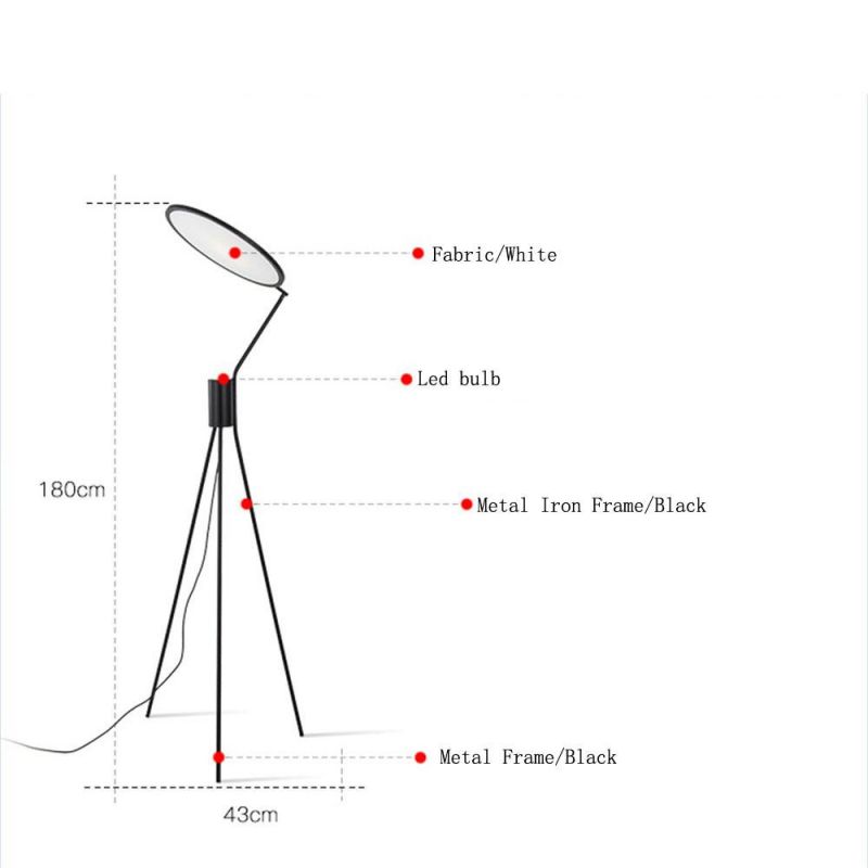 Modern Decoration Simple Thirpod Corner Floor Lamp