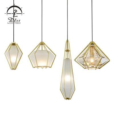 Modern Gold Simple Creative Art Suspended Wire Pendant Lighting
