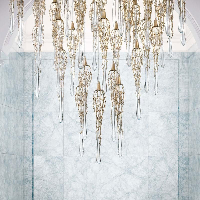 Fashion Personality Single Gold Brach Shape Pendant Light