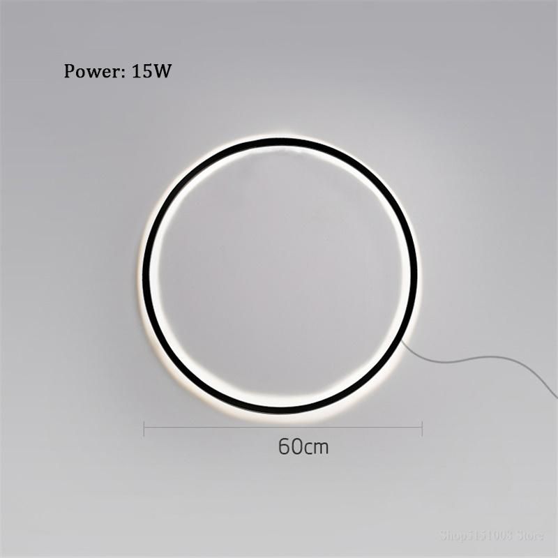 Simple Ring LED Wall Light Living Room Background Wall Decoration Wall Lamp Nordic Bathroom Decor Atmosphere LED Lights Fixtures