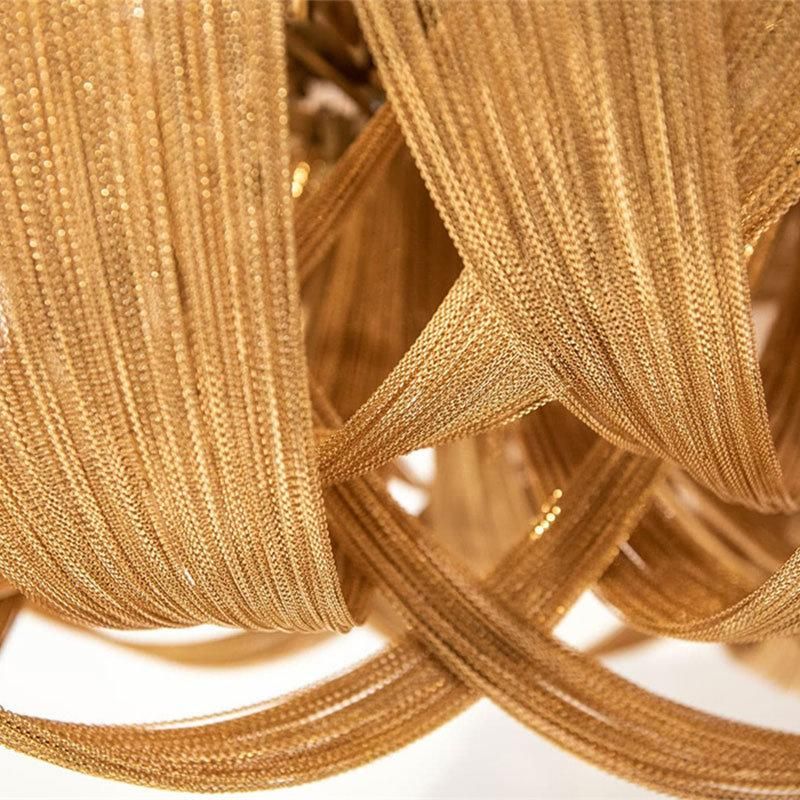 2022 Gold Aluminum Pendant Luxury Hotel Lamps Murano Chain Chandelier Lamp