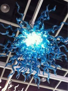 Blue Color Iron Chandelier Crystal Modern Lighting