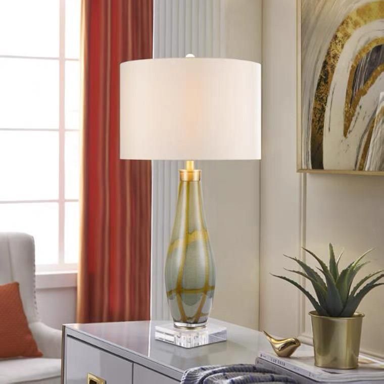 Designer Light Luxury Simple Postmodern Table Lamp Bedroom Bedside Lamp American Living Room Hotel Guest Room European Table Lamp