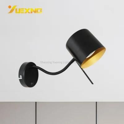 Surface Mounted Flexible Lighting LED Black Golden Room Market Iron Adjustable Hose Wall Mounted Spot Lamp Light