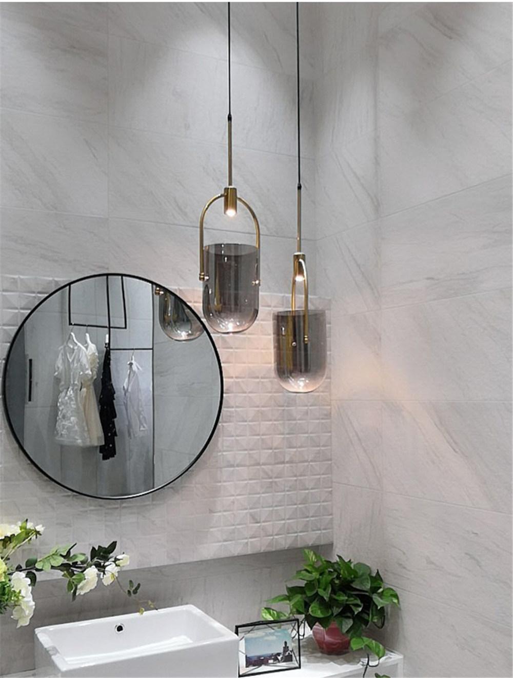 Metal Opal Glass Pendant Light for Dining Room