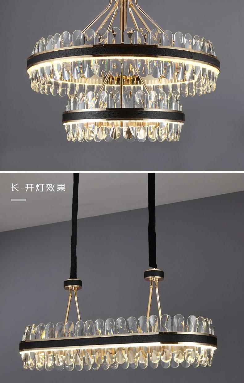 New Design Entry Lux Nordic Style Modern LED Crystal Chandelier Light