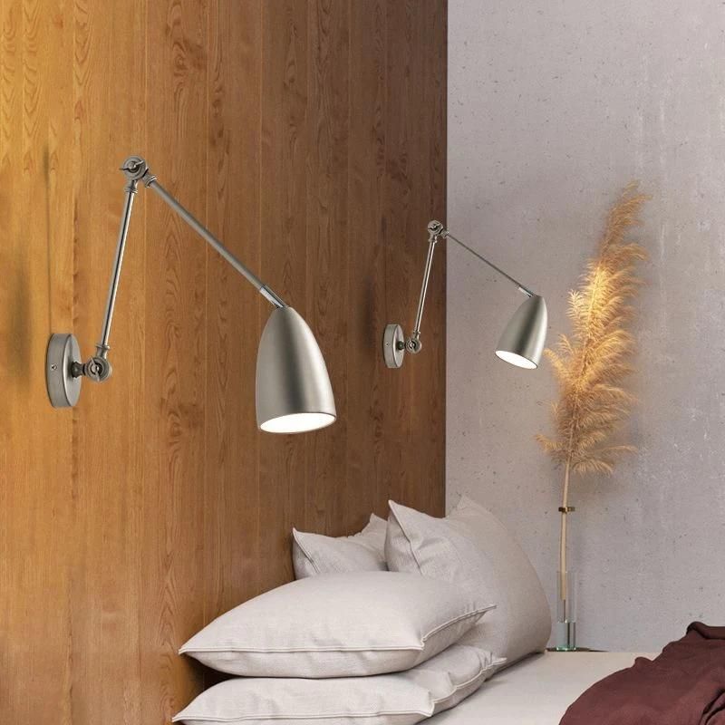 Black Golden Swing Long Arm LED Wall Lamp Fixtures Home Lighting Long Arm Wall Lamp (WH-OR-91)