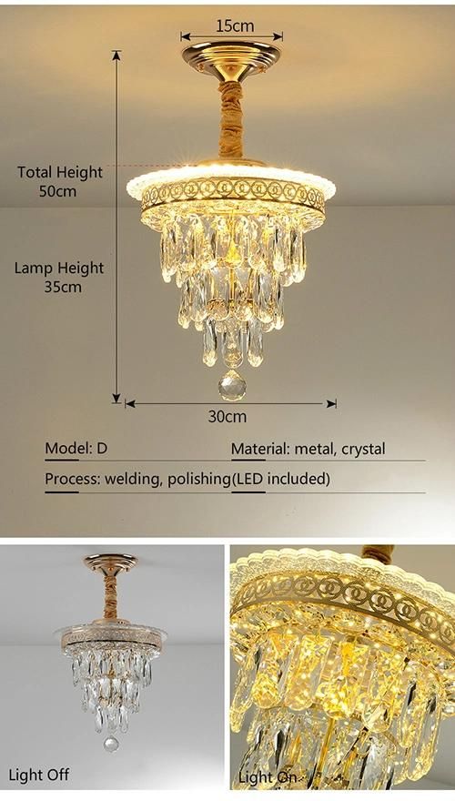 Modern LED Crystal Ceiling Lamps Corridor Light Aisle Lighting Night Lamp for Home Decor