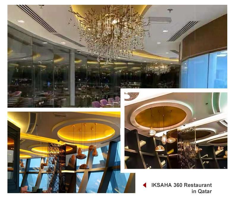 Large Size Hotel Ballroom Customized Ceiling Chandelier Light Lighting