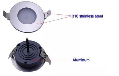 Interior Cabinet Lighting 24V Aluminum RGBW White Marine LED Down Light