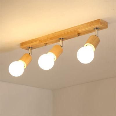 Nordic Solid Wooden Track Light Modern Wooden Chandelier Ceiling Lamps (WH-WA-20)