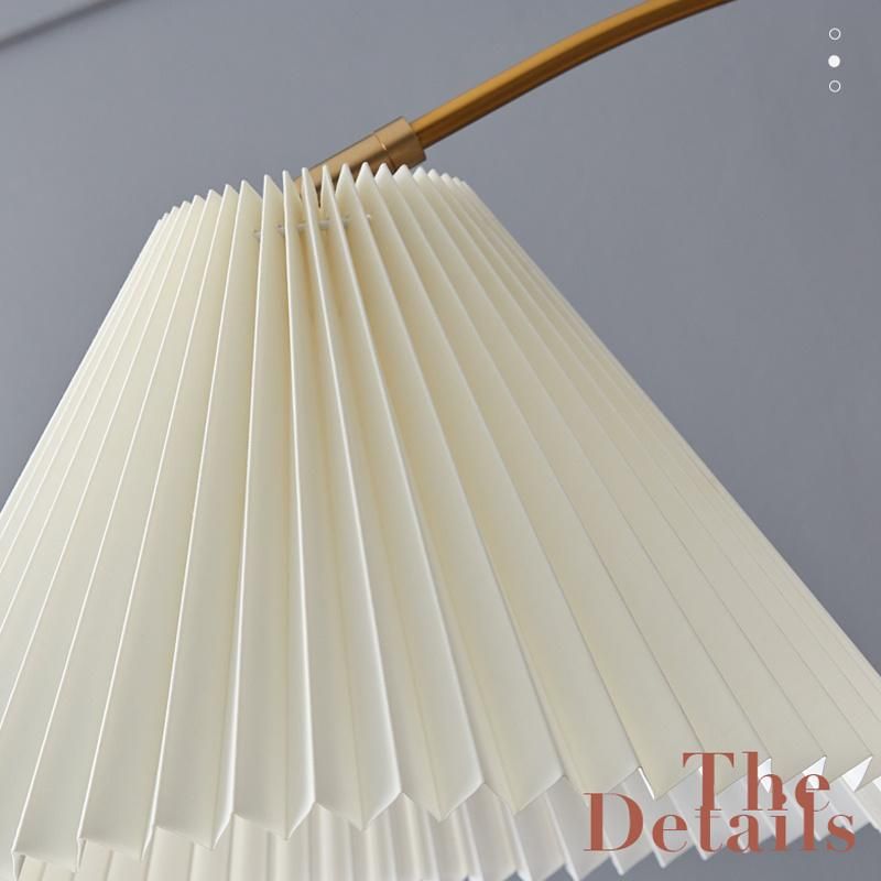 Pleated Fishing Lamp Bedroom Bed Standing Light Living Room Sofa Floor Lamp