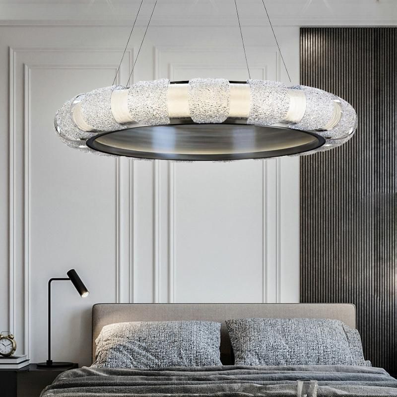 Premium Silver Crystal Chandelier Pendant Lamp Living Room Lamp Hotel Lamp